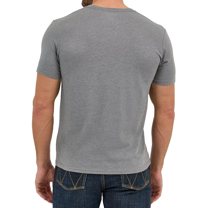 Wrangler Men's Logo Roper Pewter Tee