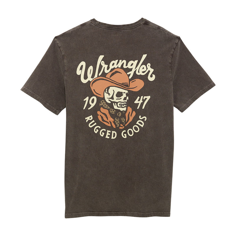 Wrangler Men's Ganache Cowboy Skull Tee