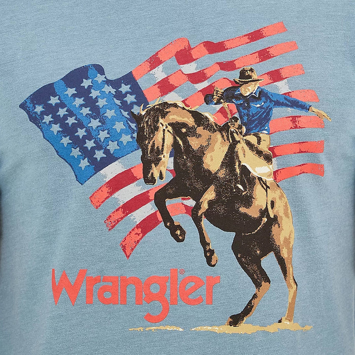 Wrangler Men's Flag with Cowboy Tee