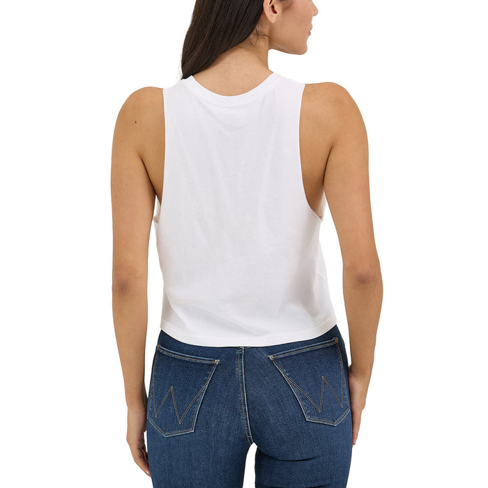 Wrangler Women's Retro Cropped Festival White Tank
