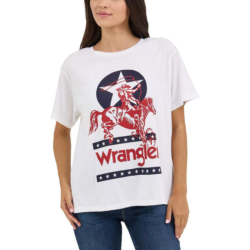 Wrangler Women's Girlfriend White Roper Tee