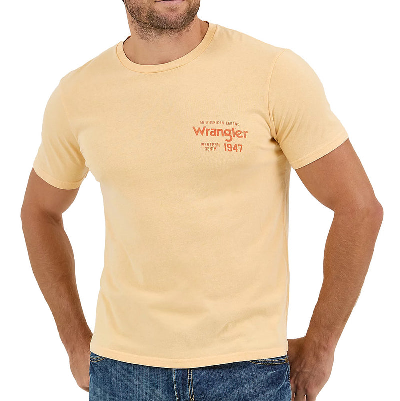 Wrangler Men's Golden Straw Cowboy Tee Shirt