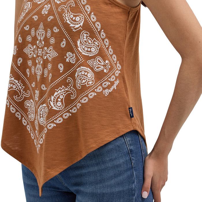 Wrangler Women's Brown Bandana Tank