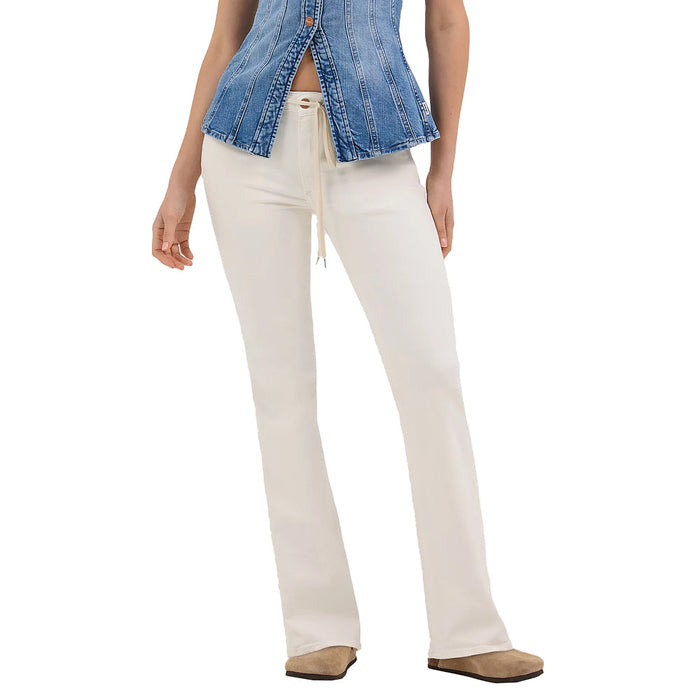 Wrangler Women's Worn White Boot Cut Jeans