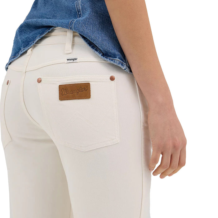 Wrangler Women's Worn White Boot Cut Jeans
