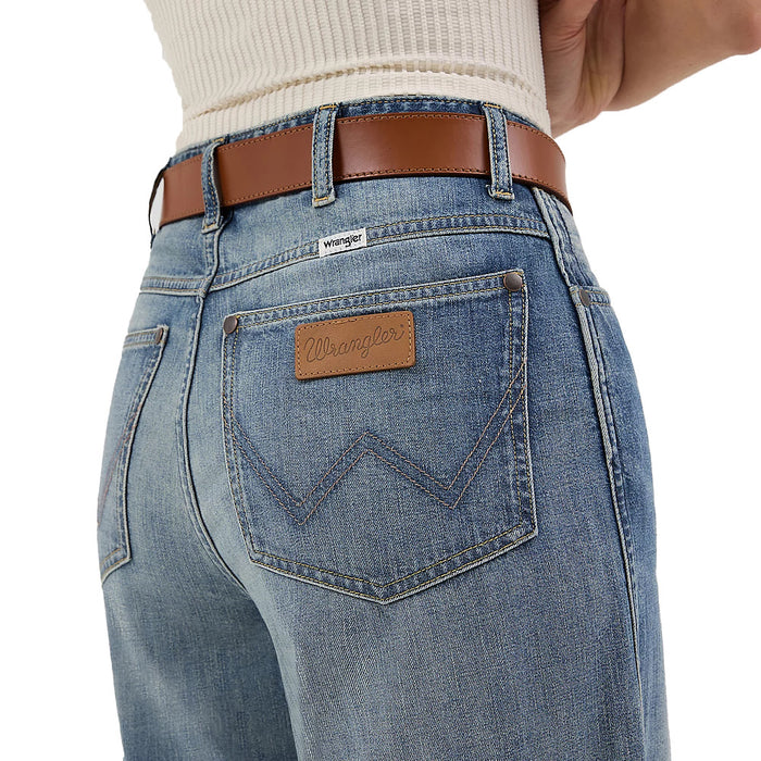 Wrangler Women's Green Wash Spat Loose Jeans