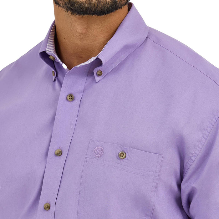 Wrangler Men's George Strait Purple Long Sleeve Shirt