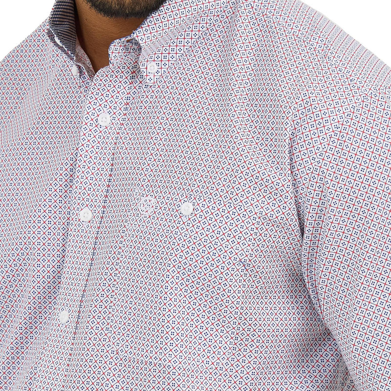 Wrangler Mens George Strait Blue Red Shirt