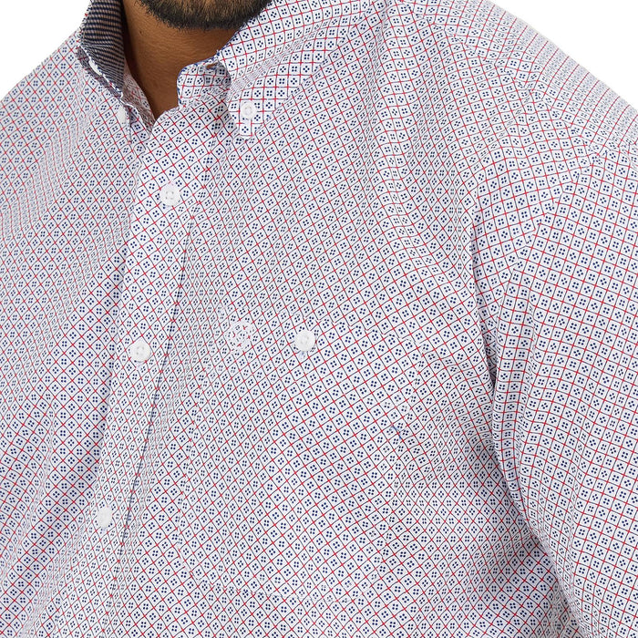 Wrangler Mens George Strait Blue Red Shirt