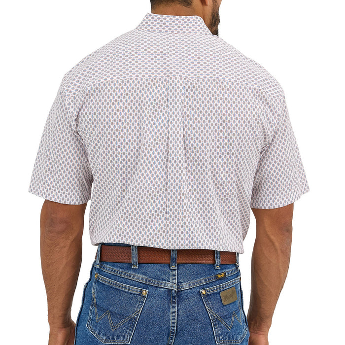 Wrangler Men's George Strait White and Brown Shirt