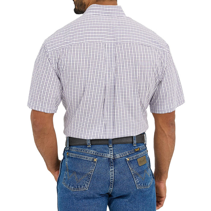 Wrangler Men's George Strait Purple Plaid Shirt