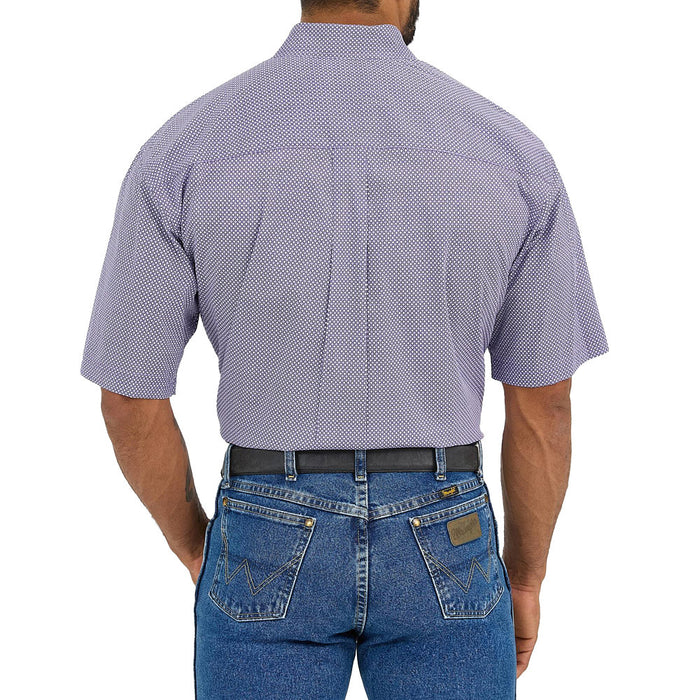 Wrangler Men's George Strait Purple Short Sleeve Shirt