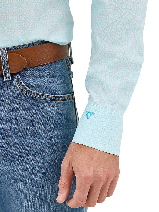 Wrangler Men's Cody Johnson Aqua Shirt