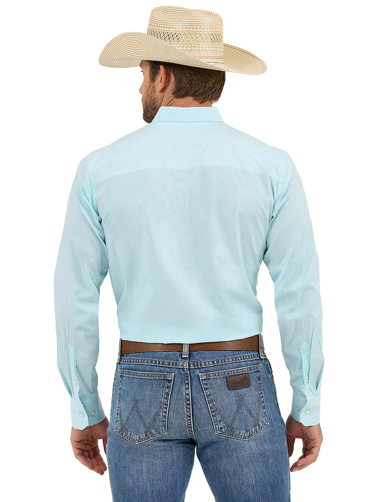 Wrangler Men's Cody Johnson Aqua Shirt