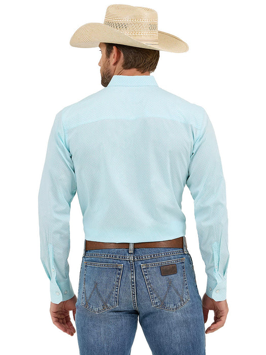 Wrangler Men's Cody Johnson Aqua Shirt