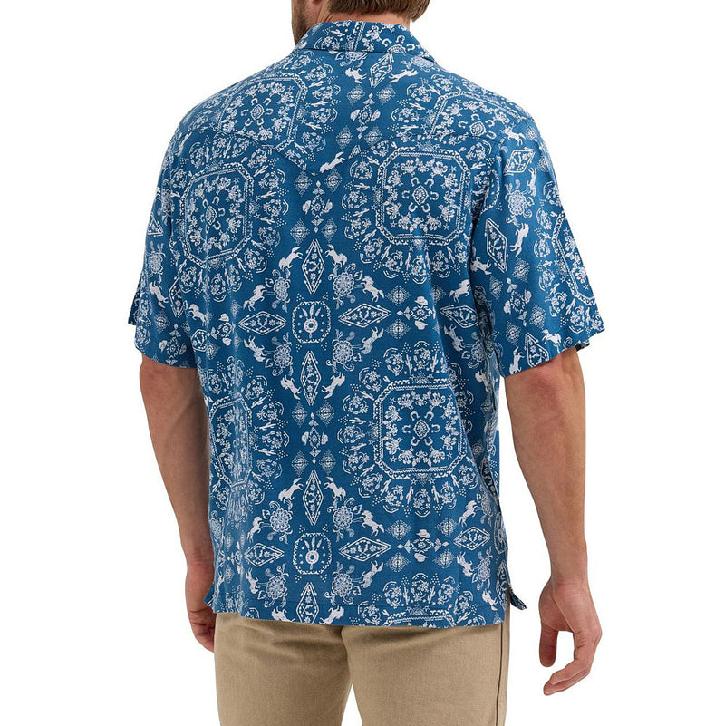 Wrangler Men's Blue Coconut Cowboy Shirt