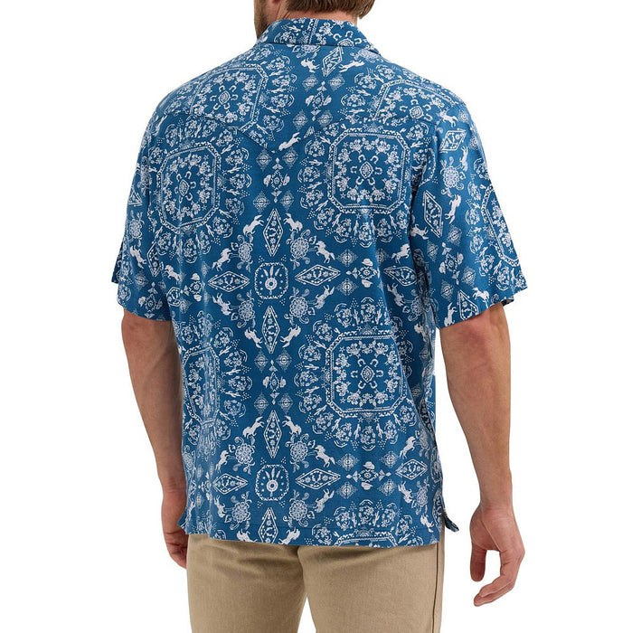 Wrangler Men's Blue Coconut Cowboy Shirt