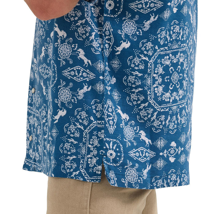 Wrangler Men's Blue Coconut Cowboy Shirt