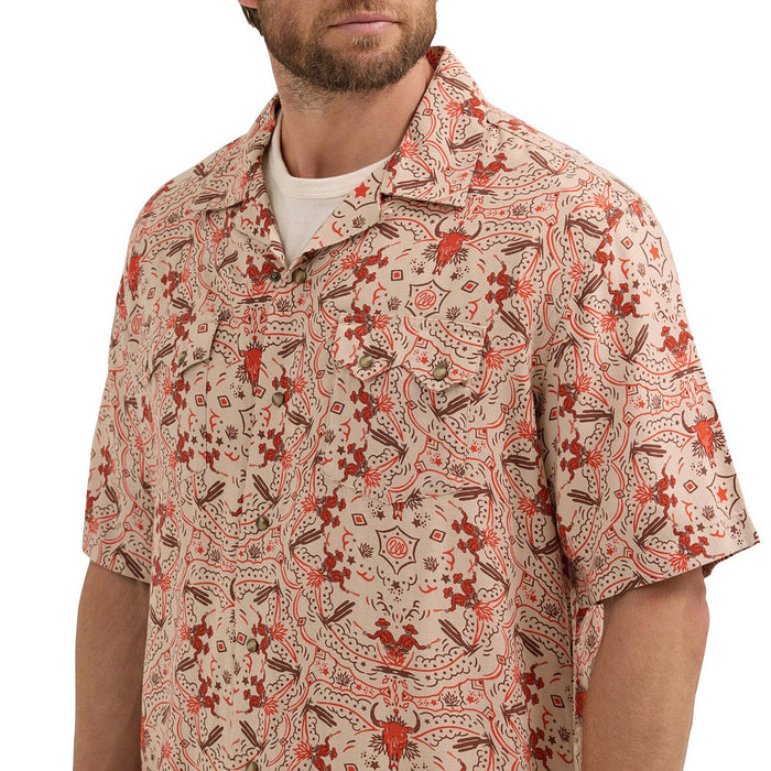 Wrangler Mens Orange Coconut Cowboy Shirt