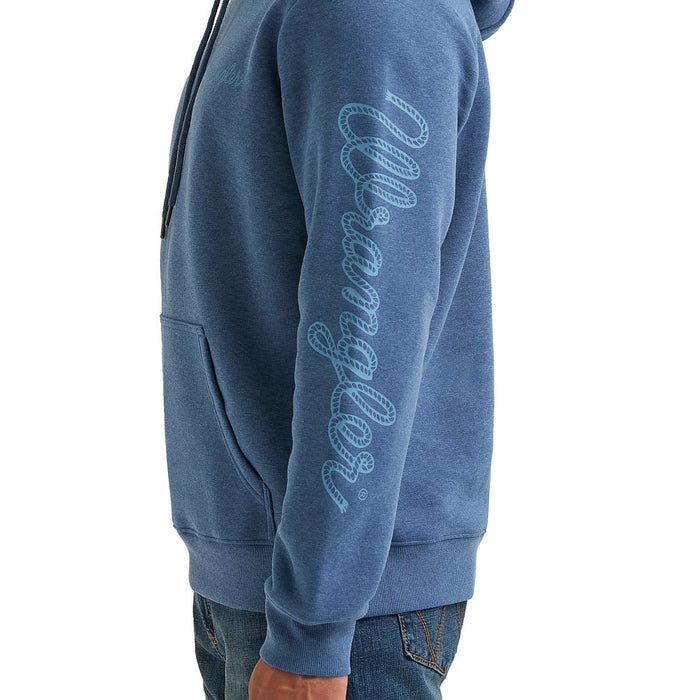 Wrangler Men's Blue Sleeve Logo Hoodie