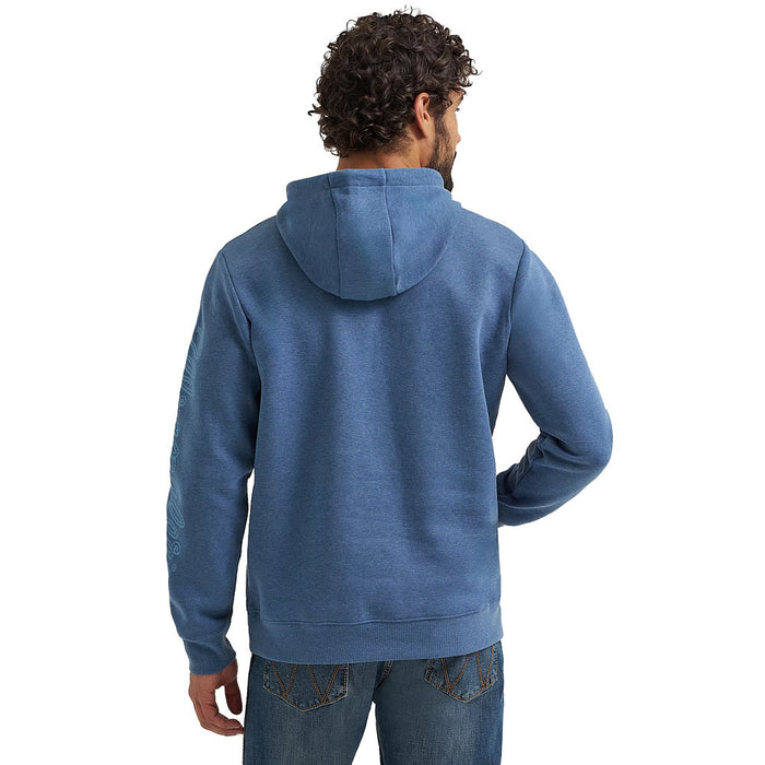Wrangler Men's Blue Sleeve Logo Hoodie