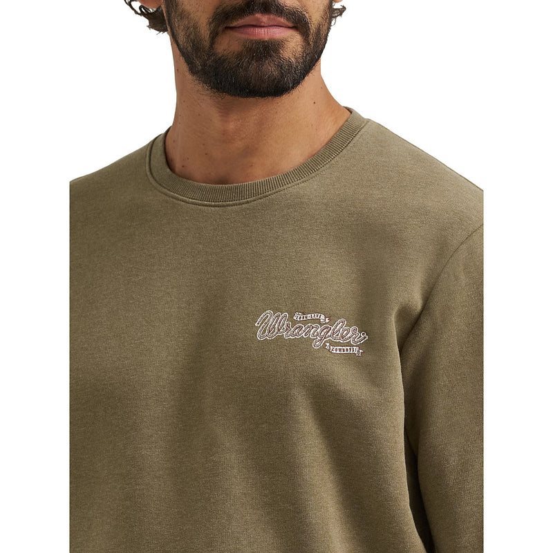 Wrangler Men's Burnt Olive Yee Haw Pullover