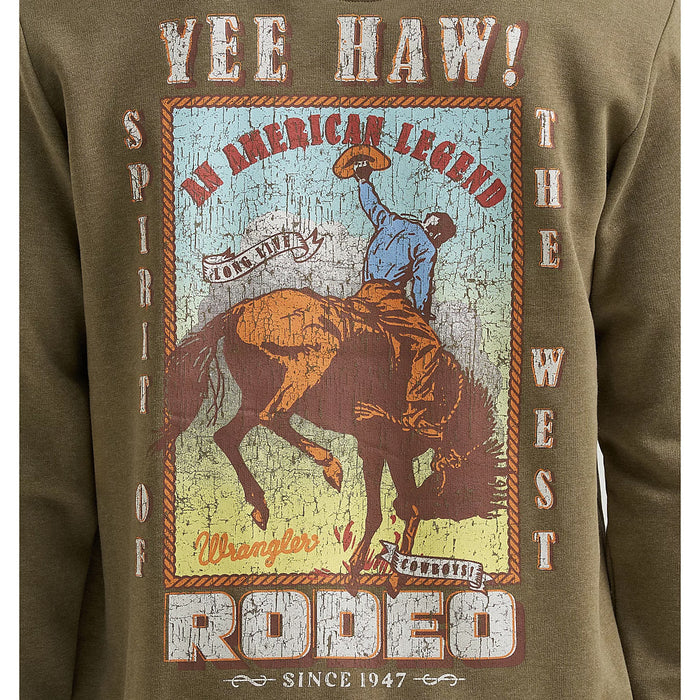 Wrangler Men's Burnt Olive Yee Haw Pullover