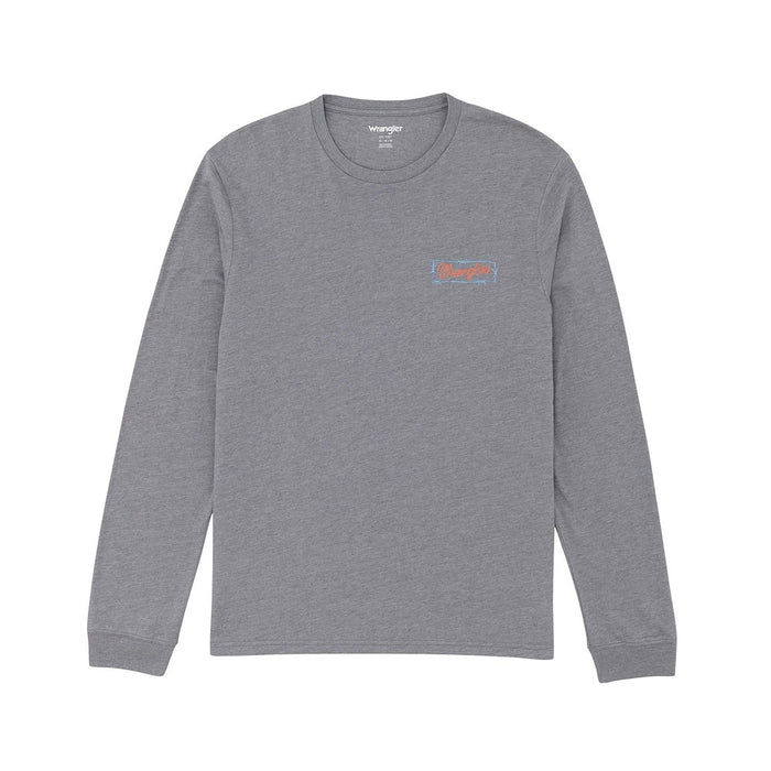 Wrangler Men's Graphite American Original Long Sleeve Tee