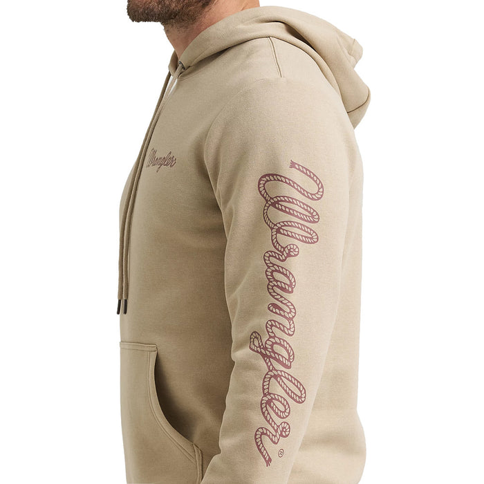 Wrangler Men's Trench Coat Sleeve Logo Hoodie