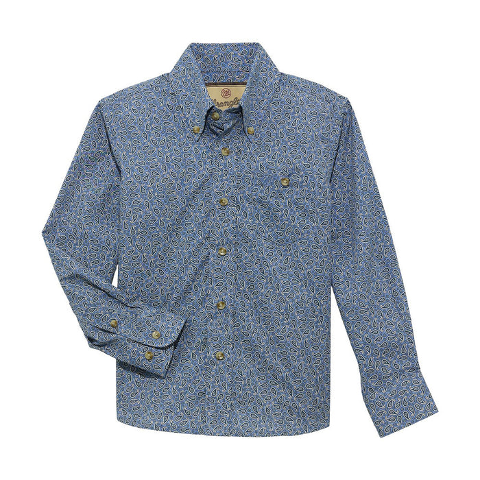 Wrangler Boys Navy Long Sleeve Shirt