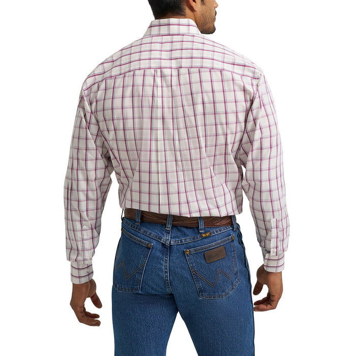 Wrangler Men's Sangria Plaid Classic Shirt