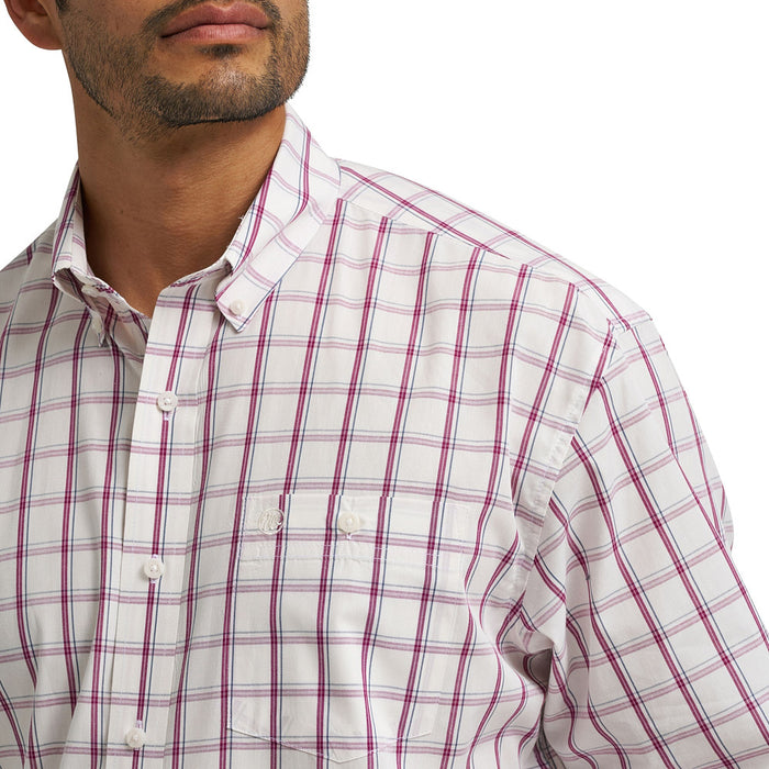Wrangler Men's Sangria Plaid Classic Shirt
