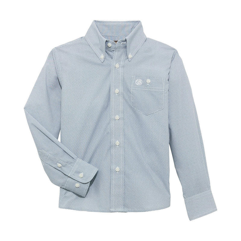 Wrangler Boy's Blue Long Sleeve Shirt