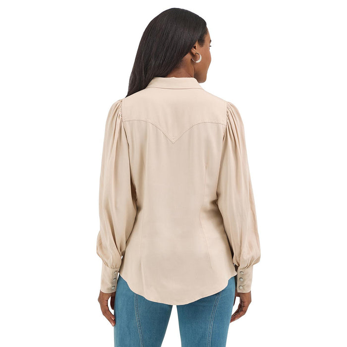 Wrangler Women's Cream Poet Sleeve Top