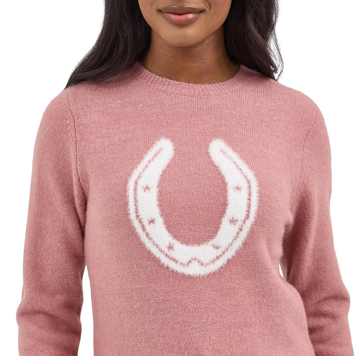 Wrangler Women's Horseshoe Pink Sweater