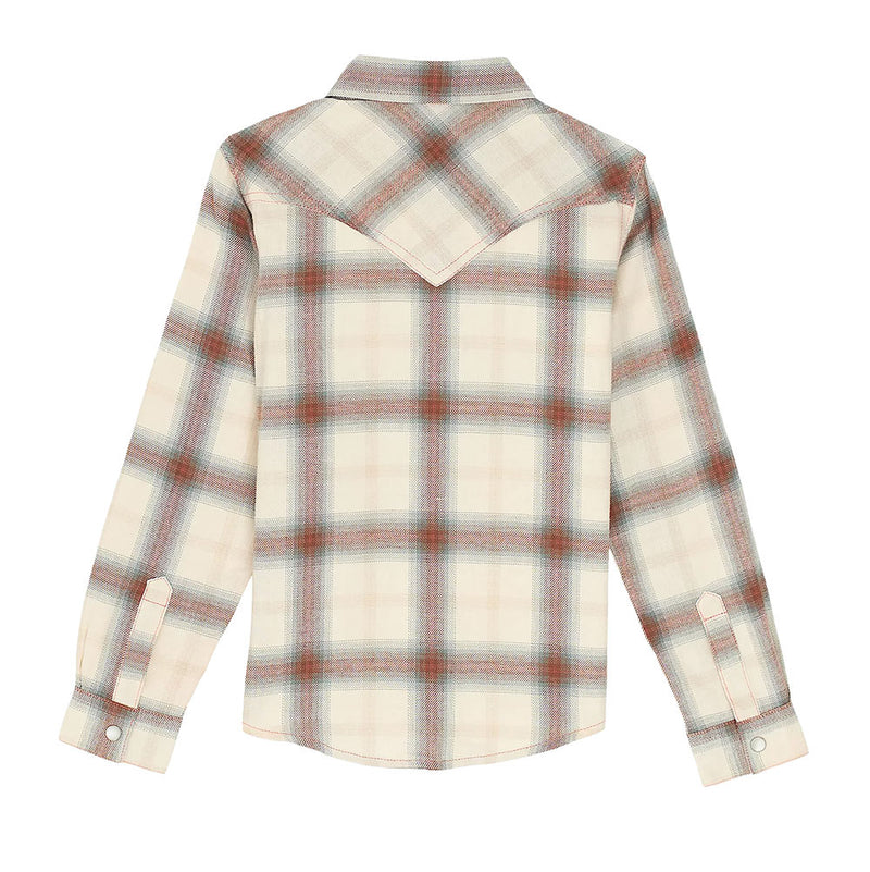 Wrangler Girl's Western Snap Plaid Shirt