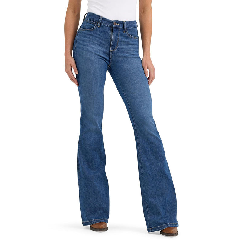 Wrangler Women's Be Spoke Elsie High Rise Flare Jeans