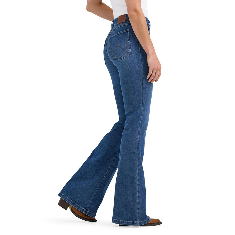 Wrangler Women's Be Spoke Elsie High Rise Flare Jeans