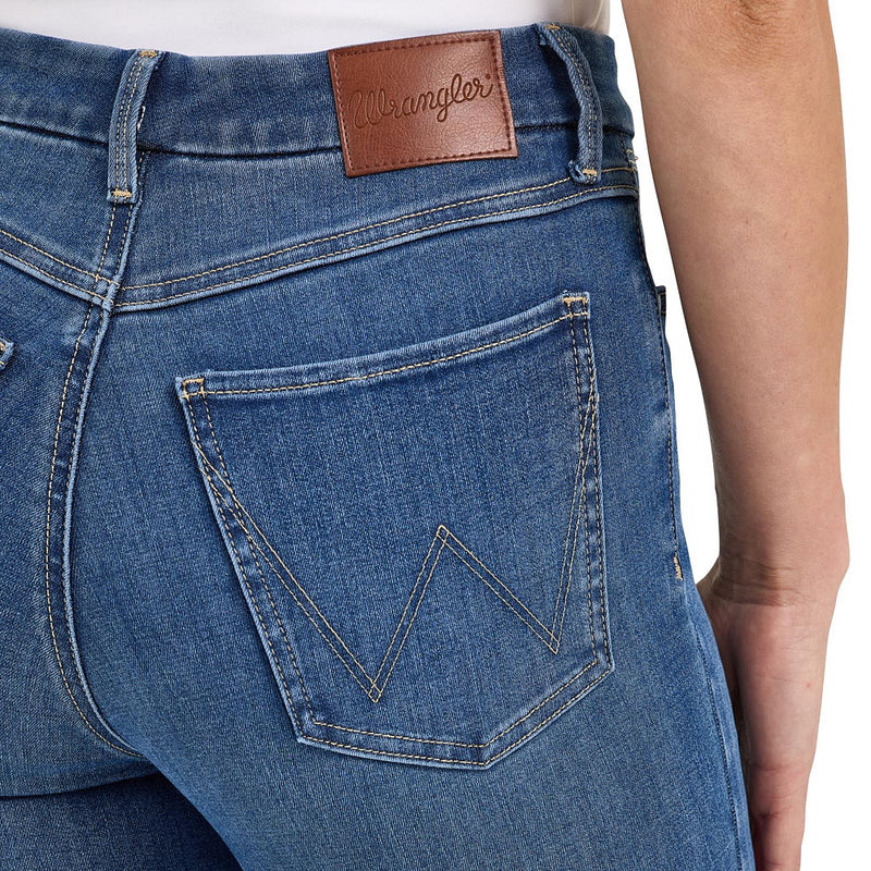 Wrangler Women's Be Spoke Elsie High Rise Flare Jeans