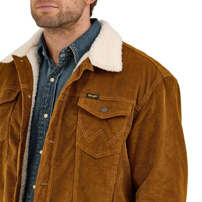 Wrangler Men's Monks Robe Sherpa Corduroy Jacket