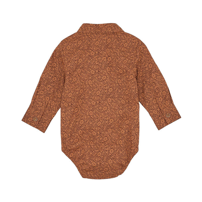 Wrangler Infant Rustic Brown Snap Onesie