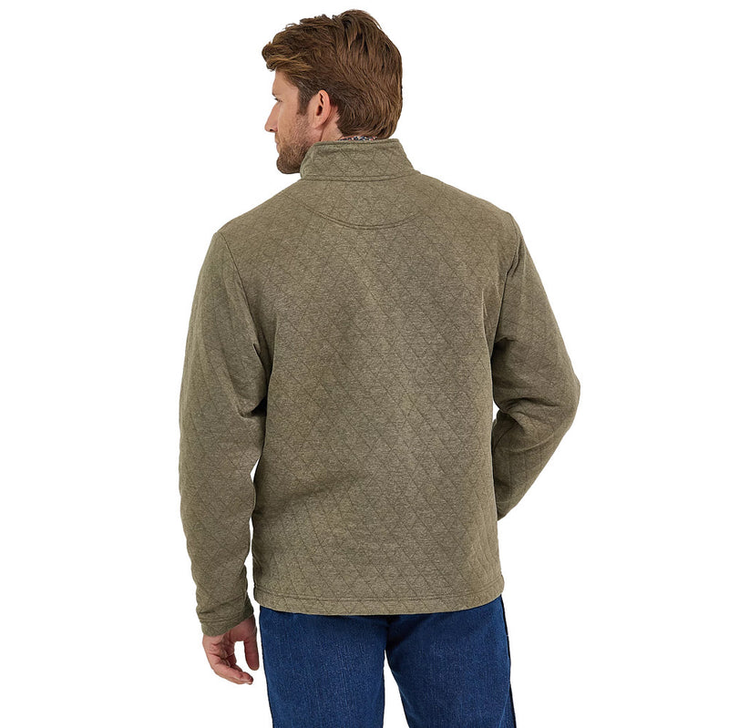 Wrangler Men's George Strait Olive 1/4 Zip Pullover