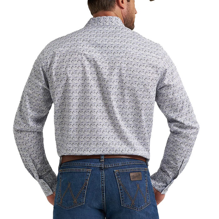 Wrangler Men's Blue Print 20X Competition Shirt