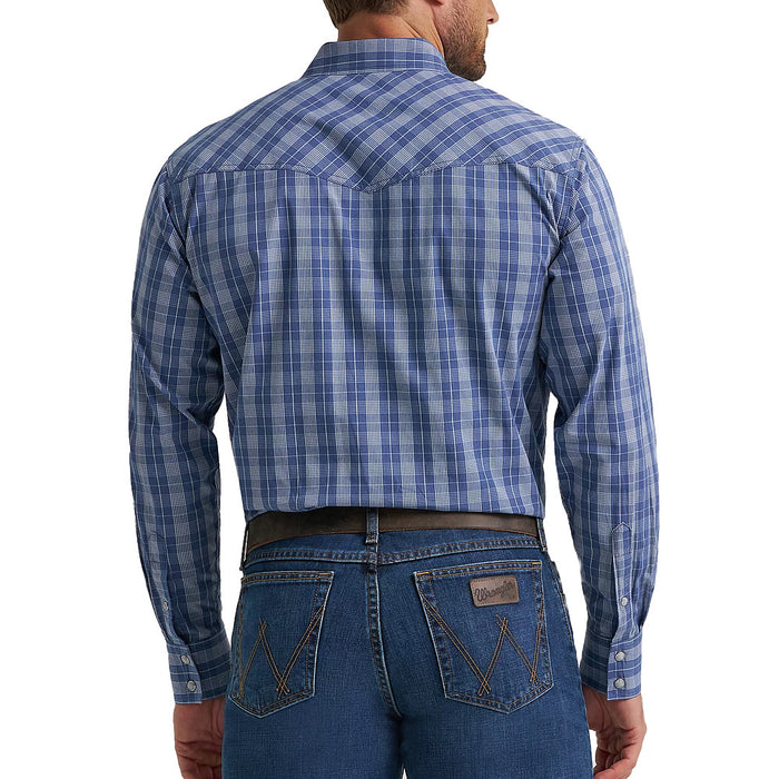 Wrangler Men's Blue Plaid 20X Competition Shirt