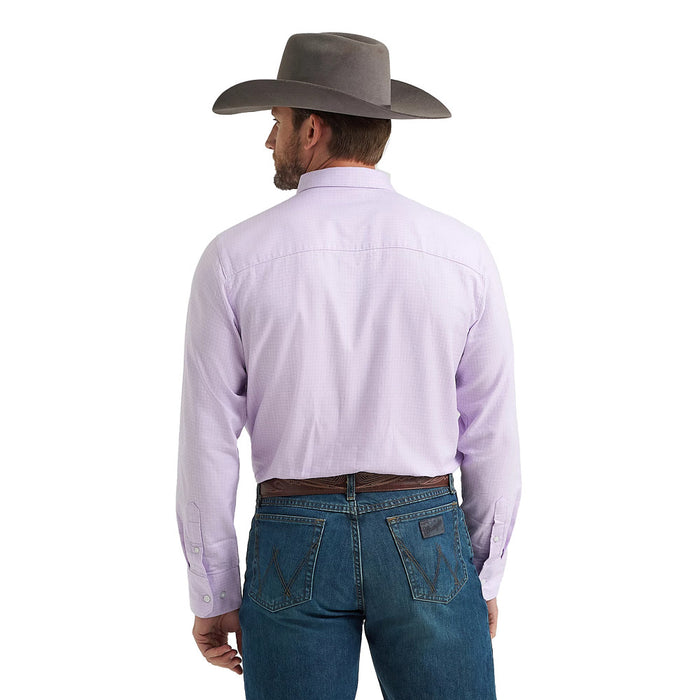 Wrangler Men's Lilac Print Cody Johnson Button Shirt