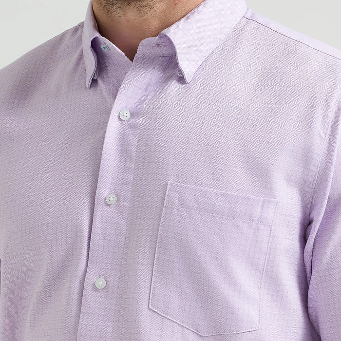Wrangler Men's Lilac Print Cody Johnson Button Shirt