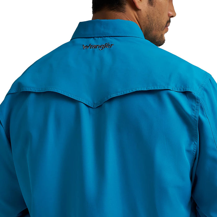 Wrangler Men's Long Sleeve Teal Performance Shirt