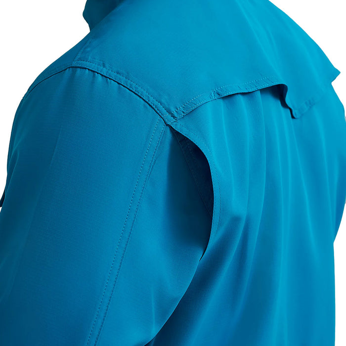 Wrangler Men's Long Sleeve Teal Performance Shirt