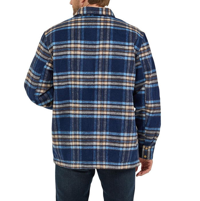 Wrangler Men's Navy Plaid Lined Shirt Jacket