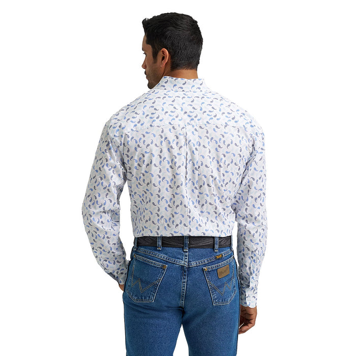 Wrangler Men's George Strait White Paisley Shirt
